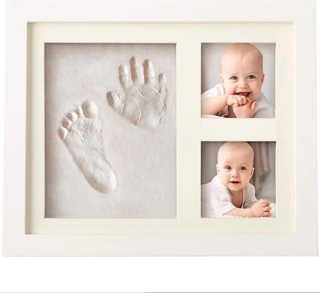 Baby Handabdruck Und Fußabdruck Set, Gipsabdruck Baby Hand Und Fuß Mit Echtholz Bilderrahmen- Perfekte Geschenkidee Für Kleinkinder, Mütter Und Väter, Erinnerungen Für Die Ewigkeit 1 Baby Handabdruck Und Fußabdruck Set, Gipsabdruck Baby Hand Und Fuß Mit Echtholz Bilderrahmen- Perfekte Geschenkidee Für Kleinkinder, Mütter Und Väter, Erinnerungen Für Die Ewigkeit