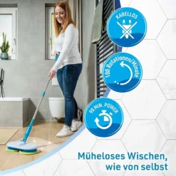 Hurricane Floating Mop Elektrischer Bodenwischer – Akku Wischer Zum Mühelosen Wischen, Schrubben Und Polieren – Ultra Leichter Wischmopp Mit Verschiedenen Mikrofaser-Pads 10 Hurricane Floating Mop Elektrischer Bodenwischer – Akku Wischer Zum Mühelosen Wischen, Schrubben Und Polieren – Ultra Leichter Wischmopp Mit Verschiedenen Mikrofaser-Pads -Leifheit || Vileda || Wenko Verkaufsgeschäft d749149ea35fb6de76d85b6666ea4b46 1