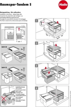 Hailo Abfallsammler 3644701 TR Swing Raumspar-Tandem-S 18 + 12 Liter Ab 50cm Schrankbreite -Leifheit || Vileda || Wenko Verkaufsgeschäft d7f57653e719303521204113248509b1