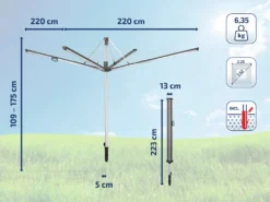 Leifheit Wäschespinne Linomatic 600 Plus (anthrazit) -Leifheit || Vileda || Wenko Verkaufsgeschäft d9b6d7807109d6723e5287418095bac4