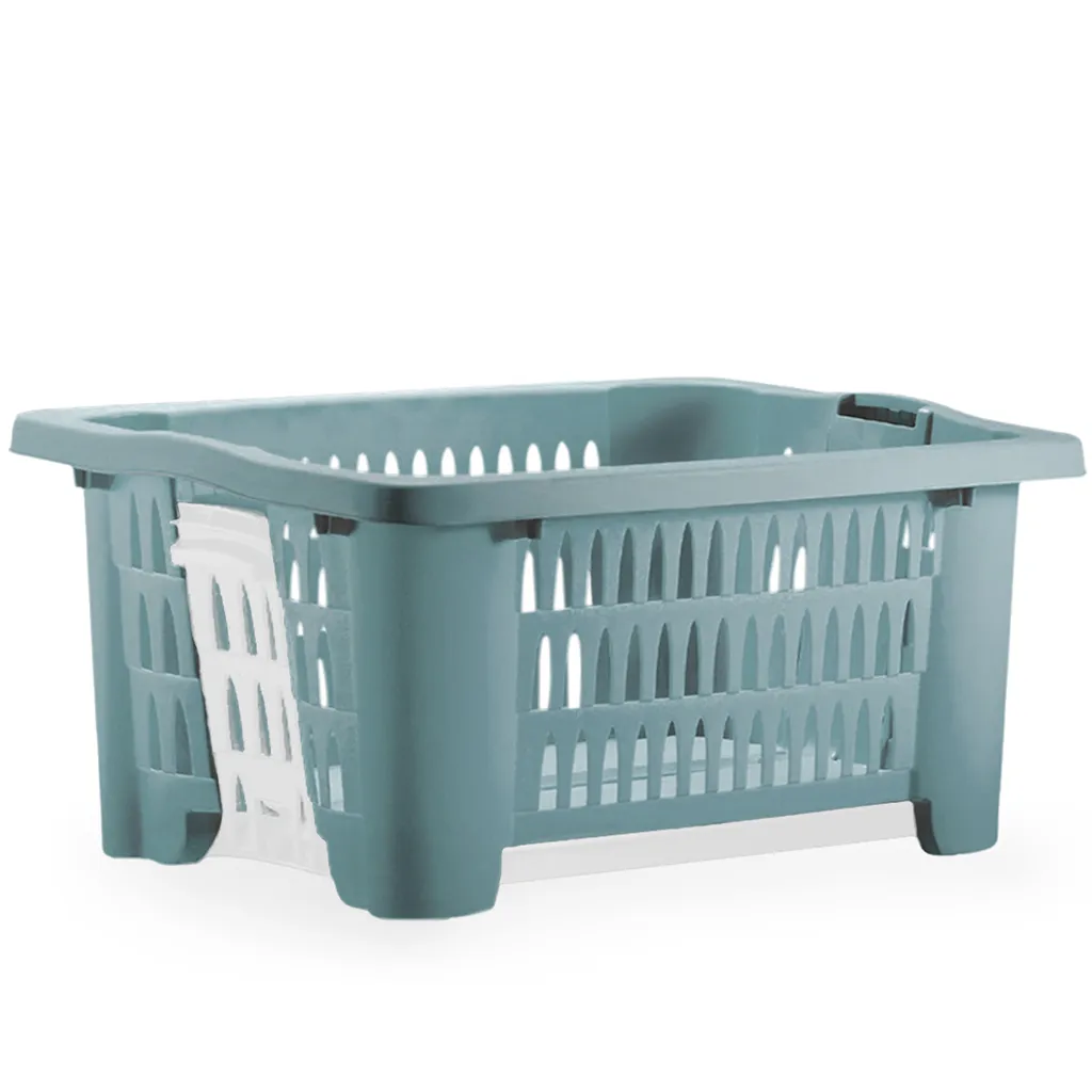 Deuba Wäschekorb 2er Set Klappbare Standfüße Tragegriff 38L Badezimmer Wäschesammler Waschbehälter Aufbewahrungskorb Kunststoff, Anzahl/Farbe:2x Blau 4 Deuba Wäschekorb 2er Set Klappbare Standfüße Tragegriff 38L Badezimmer Wäschesammler Waschbehälter Aufbewahrungskorb Kunststoff, Anzahl/Farbe:2x Blau – Bild 4