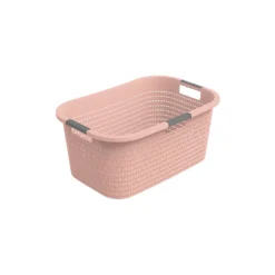 ROTHO Wäschekorb 40 L COUNTRY, Farbe:Linnea Pink Ged.