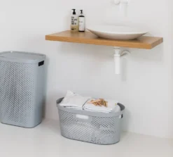 Curver INFINITY Wäschekorb Mit Lochmuster, 40 L, Grau -Leifheit || Vileda || Wenko Verkaufsgeschäft dac37ed3a80857d383cf28b1b6880194