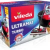 Vileda UltraMax Turbo Komplett-Set Mit Teleskopstiel Wischmop Eimer Bodenwischer