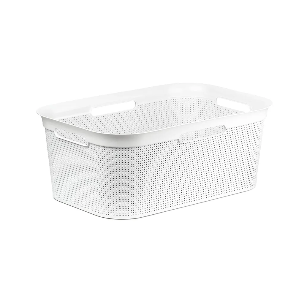 ROTHO Wäschekorb 41 L BRISEN, Farbe:Weiß 3 ROTHO Wäschekorb 41 L BRISEN, Farbe:Weiß – Bild 3