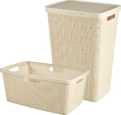 Curver Wäschekorb Jute 46 L, Beige, 70 % Recycelt -Leifheit || Vileda || Wenko Verkaufsgeschäft dc416471bda73019ba178777c2f73d0d