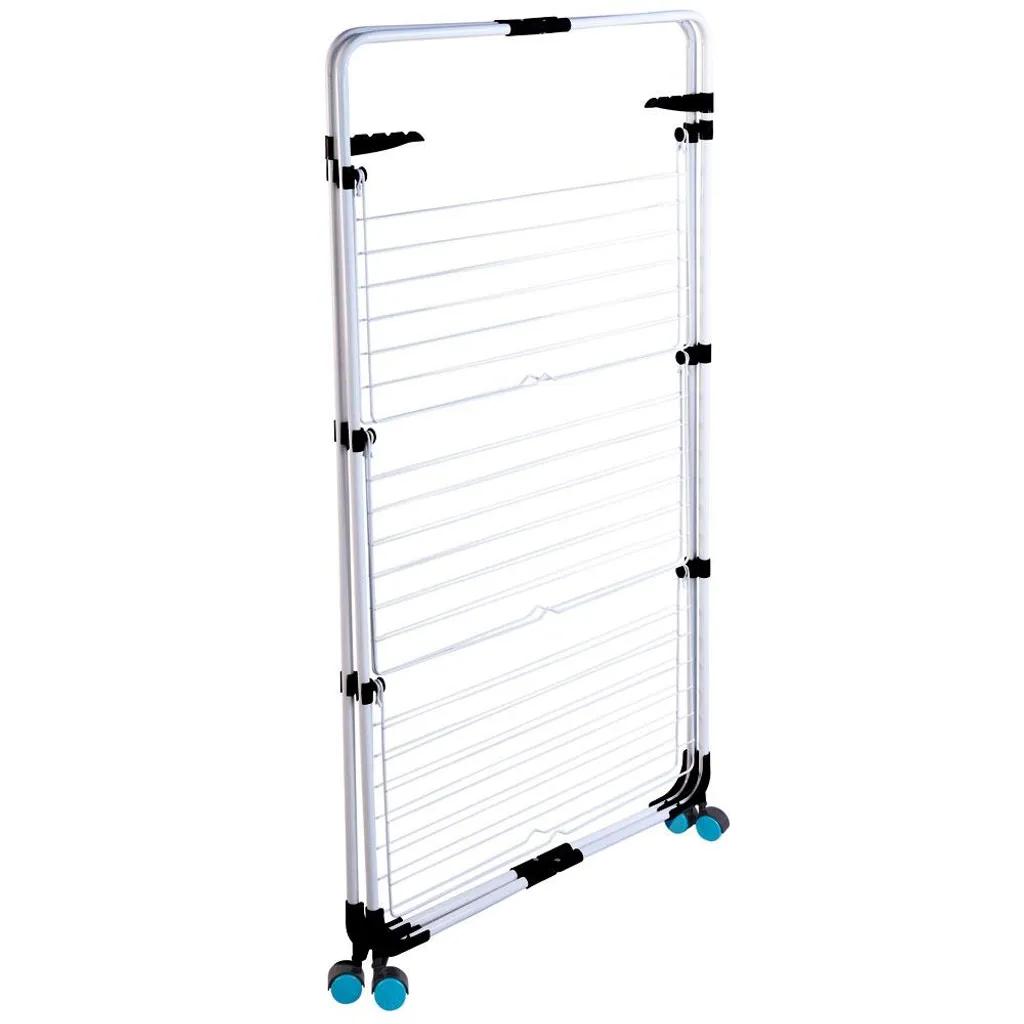 Vilde Wäschetrockner | Wäscheständer | Turmwäscheständer Mit 3 Ebenen Groß Klappbar Auf Rollen 30 M Leinenlänge 4 Vilde Wäschetrockner | Wäscheständer | Turmwäscheständer Mit 3 Ebenen Groß Klappbar Auf Rollen 30 M Leinenlänge – Bild 4