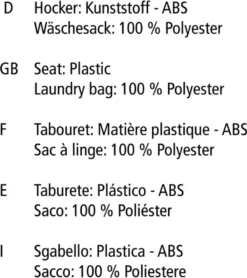 Wenko Hocker Candy White, Mit Wäschesack -Leifheit || Vileda || Wenko Verkaufsgeschäft dd05c4a256d32013bac366219a009c42