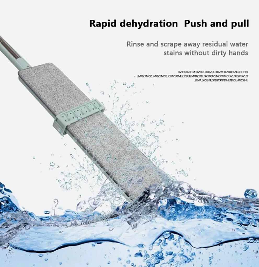 Flat Squeeze Mop Freie Handwäsche Bodenreinigung Mop Faser Mop Pad Nass Und Trocken Verwenden Rotationsmop 2 Flat Squeeze Mop Freie Handwäsche Bodenreinigung Mop Faser Mop Pad Nass Und Trocken Verwenden Rotationsmop – Bild 2