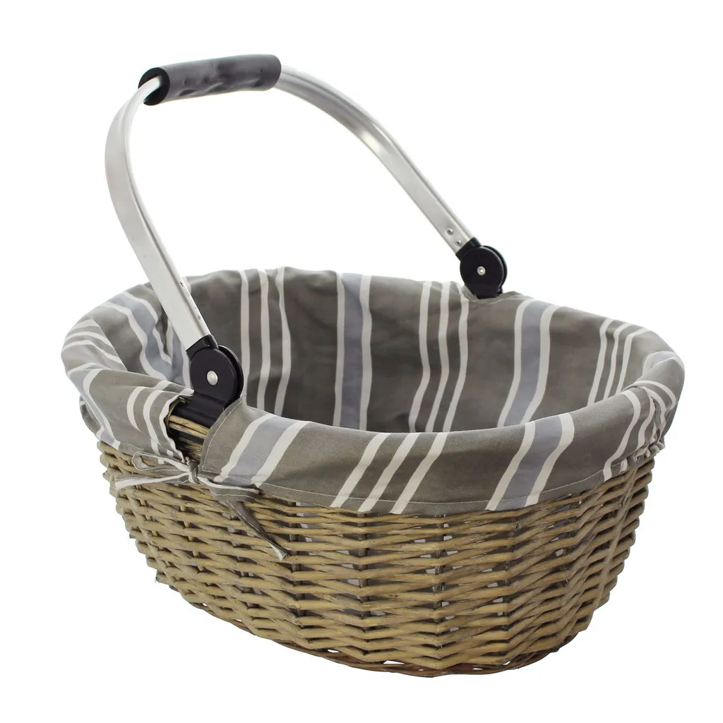 Einkaufskorb 'Grau Gekalkt' Füllkorb Flechtkorb Natur Bügel Einkauf Flaschen 4 Einkaufskorb 'Grau Gekalkt' Füllkorb Flechtkorb Natur Bügel Einkauf Flaschen – Bild 4