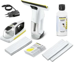 Kärcher Akku-Fensterreiniger WV 6 + KV 4 Premium Mit Schnellladegerät Inkl. Reinigungsmittel RM 500, Wischtuch