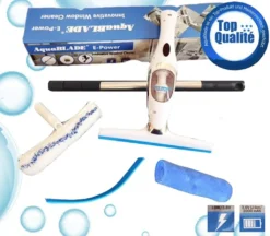 Aquablade E-Power Innovativer Elektrischer Fensterwischer /-sauger Mit SilikonLippe Für Fenster Und Fliesen - Für Strahlend Saubere Fenster Und Fliesen