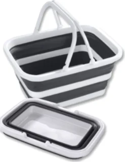 Wenko Faltbarer Einkaufskorb 12 Liter Mit Griff Aufbewahrungskorb Picknickkorb Tragekorb Faltkorb Klappkorb