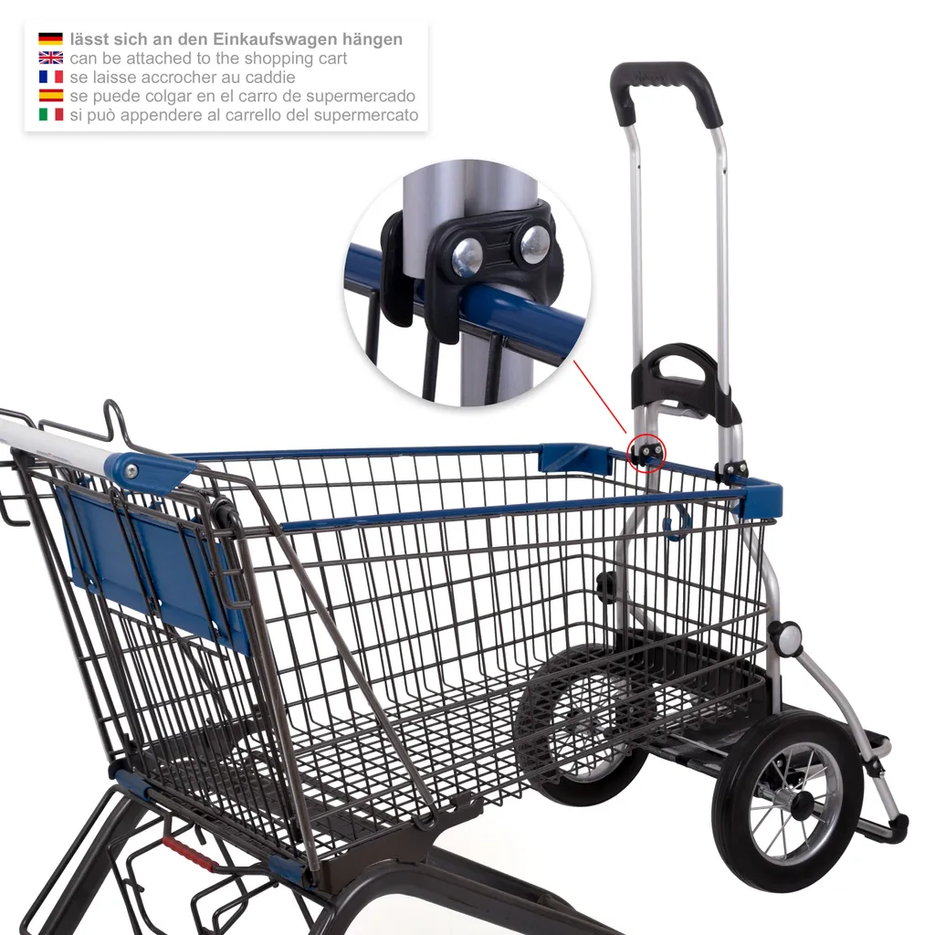 Andersen Einkaufstrolley Royal Mit Metallspeichenrad 25 Cm Und 45 Liter Einkaufstasche Wismar Schwarz/blau Mit Kühlfach, Aluminiumgestell Klappbar 9 Andersen Einkaufstrolley Royal Mit Metallspeichenrad 25 Cm Und 45 Liter Einkaufstasche Wismar Schwarz/blau Mit Kühlfach, Aluminiumgestell Klappbar – Bild 9