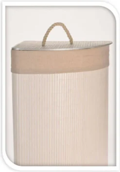 Bathroom Solutions Eck-Wäschekorb Bambus Weiß -Leifheit || Vileda || Wenko Verkaufsgeschäft de53855c490d9cad24463627926757a8