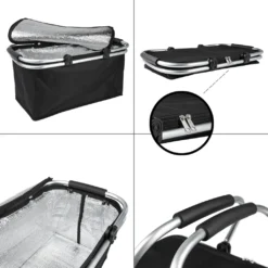 ONVAYA® Einkaufskorb Faltbar Mit Kühlfunktion | Schwarz | Faltkorb Mit Deckel | Isolierkorb | Einkaufstasche | Klappkorb | Thermokorb Klappbar -Leifheit || Vileda || Wenko Verkaufsgeschäft df6e7fc45e55d5ef60a9b3719920bee7