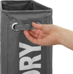 Tectake Wäschesammler Schmal - Dunkelgrau -Leifheit || Vileda || Wenko Verkaufsgeschäft e06b77a14992cd36537bde97cc43686d