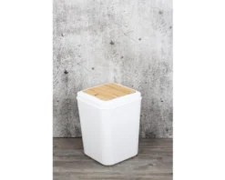 Schwingdeckeleimer 7 Liter Weiß/Bambus -Leifheit || Vileda || Wenko Verkaufsgeschäft e0dac56e4c3be31d08cac1952f28aa4a