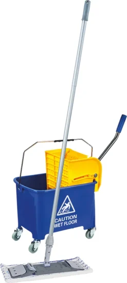 Unger Profi Putzset Inkl. Putzeimer 15 L, Wischbezug Und Flachmopp-Klappenhalter