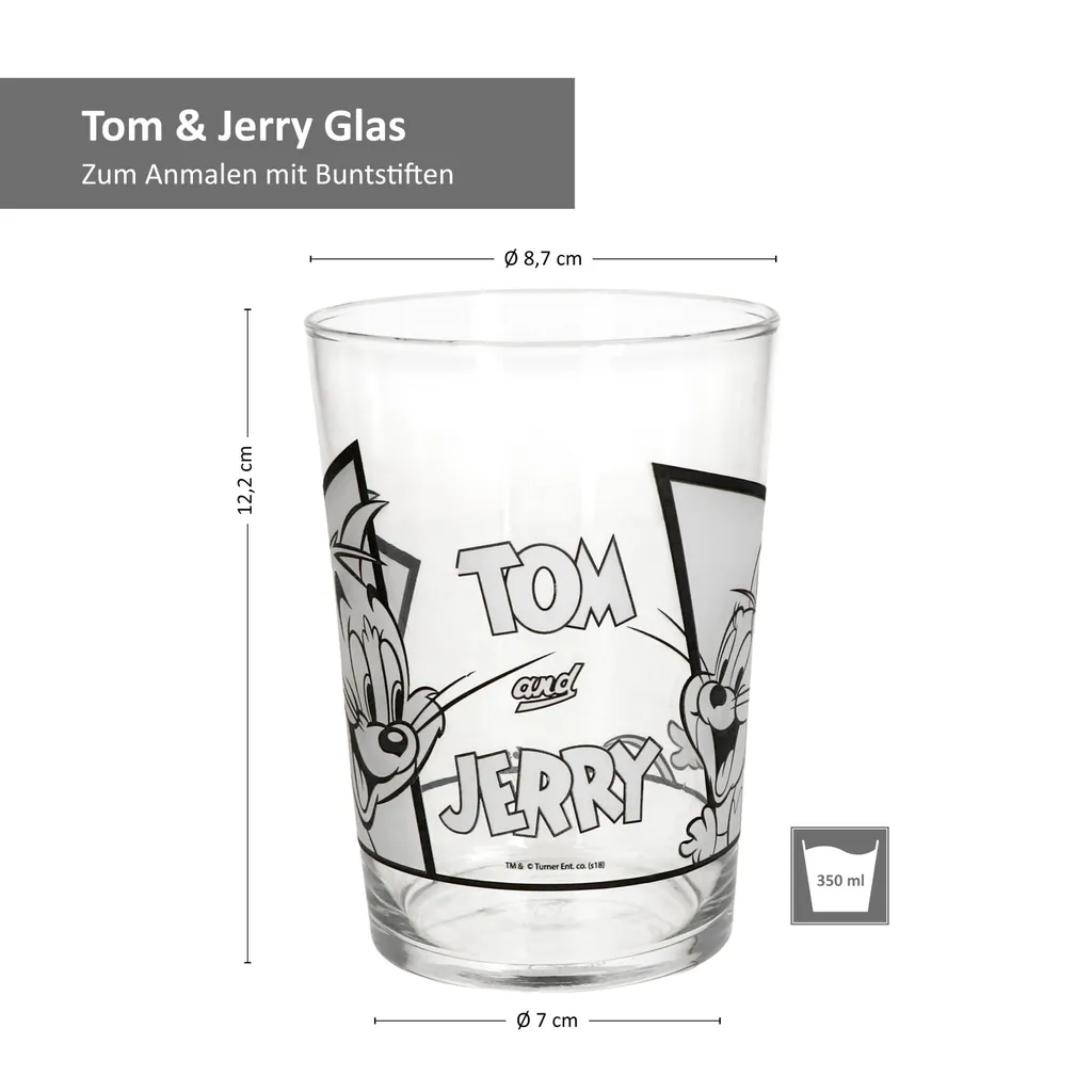6x Tom&Jerry Glas Zum Anmalen Für Kinder Selber Bemalen Geburtstag Geschenk 7 6x Tom&Jerry Glas Zum Anmalen Für Kinder Selber Bemalen Geburtstag Geschenk – Bild 7