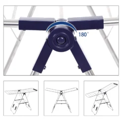 SONGMICSWäscheständer Silbern Aus Edelstahl 147 X (97-128) X 56 Cm Klappbar Verstellbare Höhe Standtrockner Wäschetrockner LLR502 -Leifheit || Vileda || Wenko Verkaufsgeschäft e64957b9c102192e08f4875b2725a7d7