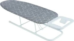 ONVAYA Tischbügelbrett | Mini Bügelbrett | Bügeltisch | Kleines, Platzsparendes Bügelbrett | Grau