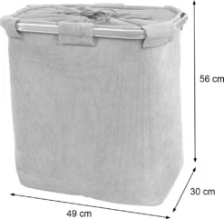 Wäschesammler MCW-C34, Laundry Wäschebox Wäschekorb Wäschebehälter Mit Netz, 2 Fächer 56x49x30cm 82l Grau 17 Wäschesammler MCW-C34, Laundry Wäschebox Wäschekorb Wäschebehälter Mit Netz, 2 Fächer 56x49x30cm 82l Grau -Leifheit || Vileda || Wenko Verkaufsgeschäft e6ad360b8596c42e94fbea8ca2b2b254