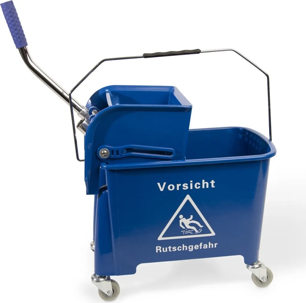 CleanSV® Putzeimer Blau Ca. 20 Liter Reinigungswagen Mit 4 Rädern Und Presse Bodenwischer 1 CleanSV® Putzeimer Blau Ca. 20 Liter Reinigungswagen Mit 4 Rädern Und Presse Bodenwischer