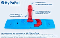 Hypafol Putzwagen Mit Korb | Reinigungswagen Set, 2 X 25 L Eimer Mit Presse Und Kehrgarnitur Inkl. 2x 50cm Baumwoll Wischmopp, 1x Mikrofaser-Mopp | Je 4 Mikrofasertücher | Für Gebäudereinigung, Hotelservice, Gastronomie, Großküche -Leifheit || Vileda || Wenko Verkaufsgeschäft e81fcbc0dd72e6aabdb22f3787f647df