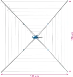 Tectake Wäschespinne - Grau -Leifheit || Vileda || Wenko Verkaufsgeschäft e87dae1a81720bed455c4526040ee900