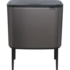 Brabantia Mülleimer Bo Touch Bin Platinum, 11 + 23 L
