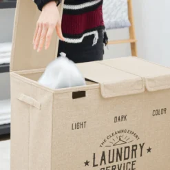 Wäschekorb 3 Fächer - 84L Wäschesammler Beige Mit Deckel - Wäsche Organizer Bad 13 Wäschekorb 3 Fächer - 84L Wäschesammler Beige Mit Deckel - Wäsche Organizer Bad -Leifheit || Vileda || Wenko Verkaufsgeschäft ecfc85ef2b4f72e038bc4aea8c64a5eb