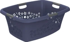 ROTHO Wäschekorb 50 L FLOWERS, Farbe:Iris Dunkelblau Ged. -Leifheit || Vileda || Wenko Verkaufsgeschäft ed54c3f6d6f6613d2c2b115355c9e94c