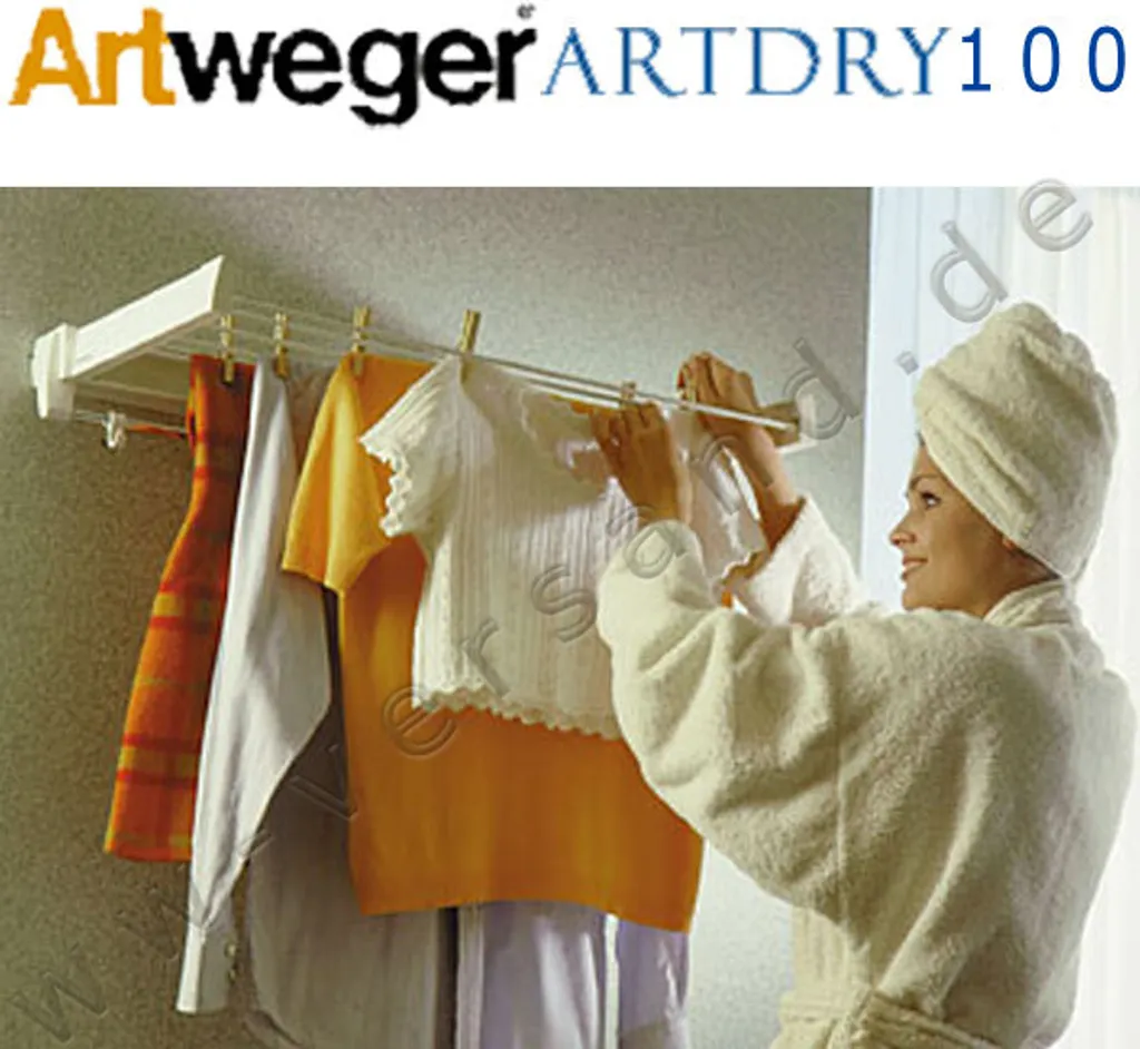 ARTWEGER ArtDry 100 Weiß Wäschetrockner Wäschständer Wandwäschetrockner 2 ARTWEGER ArtDry 100 Weiß Wäschetrockner Wäschständer Wandwäschetrockner – Bild 2