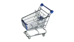 Deko Einkaufswagen Metall Mini Ca. 14 X 14 Cm