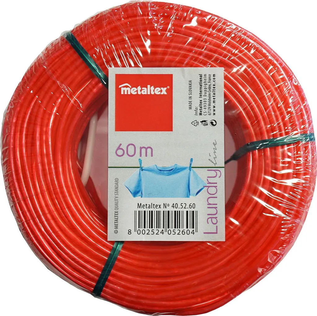 Metaltex Wäscheleine Aus Polypropylen In Farbe Sortiert, Mit Spanner 5 Metaltex Wäscheleine Aus Polypropylen In Farbe Sortiert, Mit Spanner – Bild 5