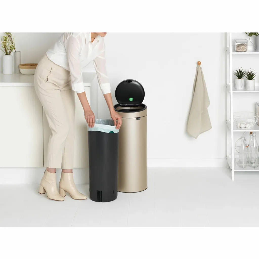 Brabantia Kitchen Touch Bin, Champagner, 30 L 3 Brabantia Kitchen Touch Bin, Champagner, 30 L – Bild 3