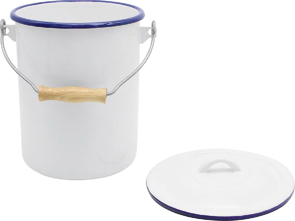 Karl Krüger Mülleimer 3l Mit Deckel Emailliert Weiß 1 Karl Krüger Mülleimer 3l Mit Deckel Emailliert Weiß