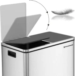 SONGMICS Mülleimer 60L Mit Müllbeutel Treteimer 2 X 30L Edelstahl Abfalleimer Mit Inneneimer Fingerabdruckfrei Mit Handgriffen Trennsysteme LTB60NL -Leifheit || Vileda || Wenko Verkaufsgeschäft f16da63a27ebecdd85291a76f9ff0922
