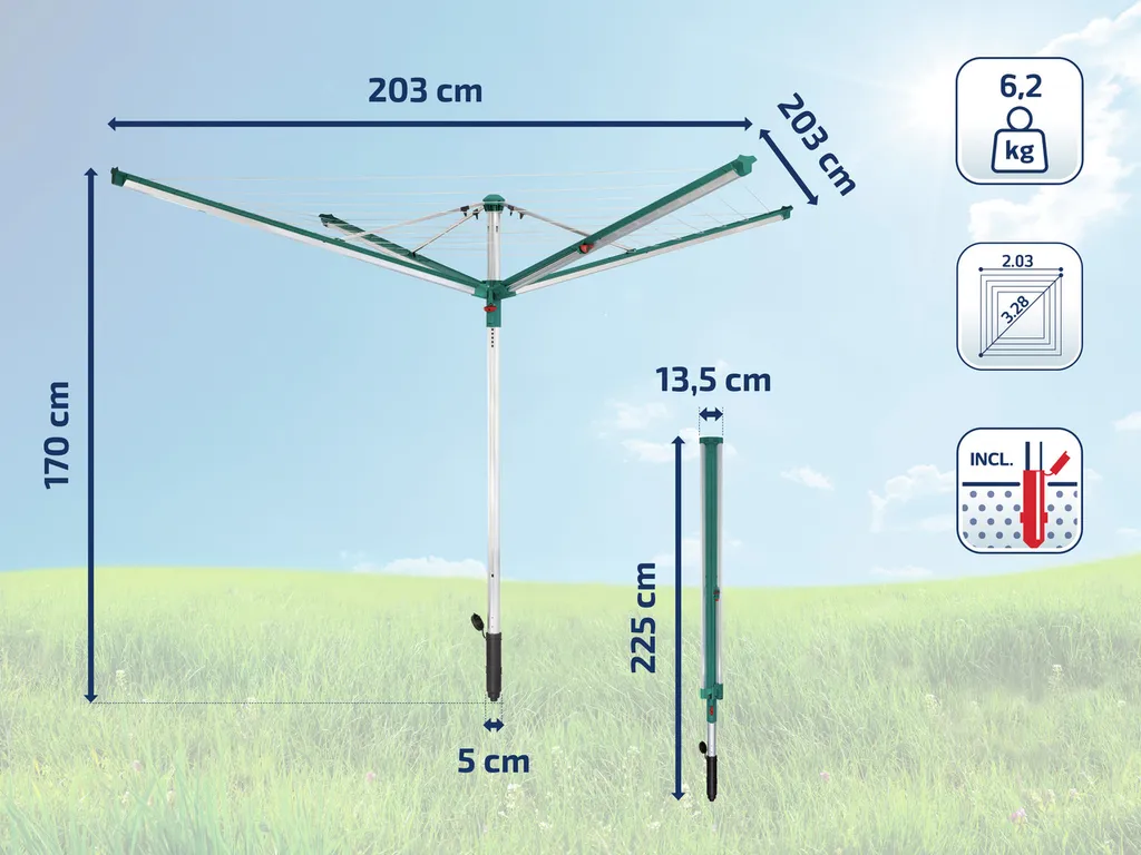 Leifheit Wäscheschirm Linomatic 500 Deluxe Cover 6 Leifheit Wäscheschirm Linomatic 500 Deluxe Cover – Bild 6