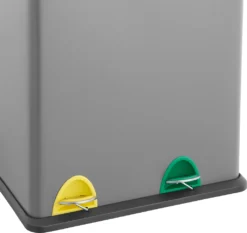 SVITA TC2Combo35 Mülleimer Grau Stahl Abfalleimer Mülltrennung (12l + 23l) Papierkorb -Leifheit || Vileda || Wenko Verkaufsgeschäft f1bf3028eb3e864d6a9d2d94a8376499