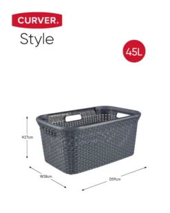 CURVER STYLE Wäschebox 60L + Wäschekorb 45L, Anthrazit 246288 9 CURVER STYLE Wäschebox 60L + Wäschekorb 45L, Anthrazit 246288 -Leifheit || Vileda || Wenko Verkaufsgeschäft f2dd369294ffabe7d6110c5b74fcd3fa
