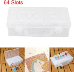 64 Fächer 5D Diamond Painting Aufbewahrungsbox DIY Zubehör Flaschen Zubehör Sortierbox Diamond Painting Zubehör Boxe