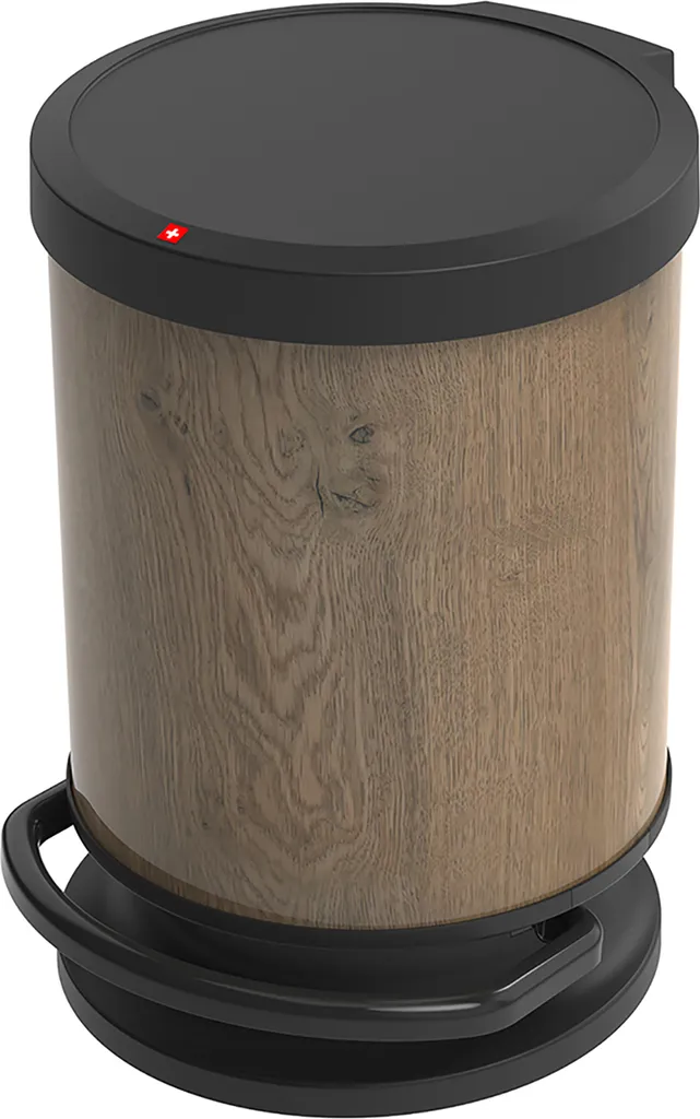 ROTHO Treteimer Rund 20 L PASO, Farbe:Holz Dunkel 1 ROTHO Treteimer Rund 20 L PASO, Farbe:Holz Dunkel