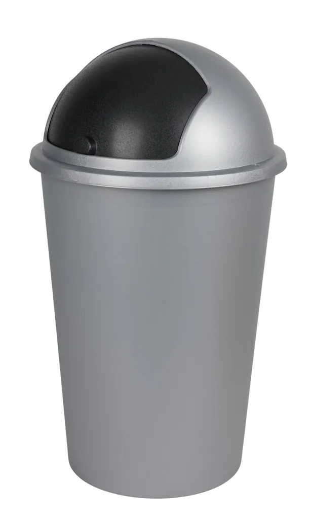 Mülleimer 50L Grau Schiebedeckel Abfalleimer Müllsammler Müllbehälter Papierkorb 1 Mülleimer 50L Grau Schiebedeckel Abfalleimer Müllsammler Müllbehälter Papierkorb