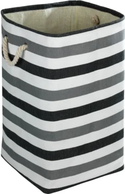 WENKO 35510100, 70 L, Quadratisch, Pappe, Karton, Zellulose, Baumwolle, Papier, Schwarz, Grau, 350 Mm, 350 Mm