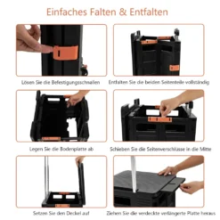 COSTWAY 55L Einkaufstrolley 80kg Belastbar, Klappbarer Einkaufswagen Mit 3-fach Verstellbarem Griff, 2 Bremsbaren Universalrädern & Erweiterbarer Obere Abdeckung, Handwagen Tragbar, Schwarz 11 COSTWAY 55L Einkaufstrolley 80kg Belastbar, Klappbarer Einkaufswagen Mit 3-fach Verstellbarem Griff, 2 Bremsbaren Universalrädern & Erweiterbarer Obere Abdeckung, Handwagen Tragbar, Schwarz -Leifheit || Vileda || Wenko Verkaufsgeschäft f4676a820af2645f21a3117fc71034e2