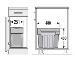 Hailo Abfallsammler 366610 Tandem 2x 15 L PlusFilter Mülleimer Abfalltrennsystem -Leifheit || Vileda || Wenko Verkaufsgeschäft f48625a0a144e93790803e44f98d55e4