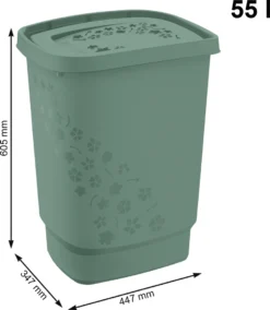 ROTHO Wäschesammler 55 L FLOWERS, Farbe:Anthrazit -Leifheit || Vileda || Wenko Verkaufsgeschäft f498079424b4b9974e1a3b532bdc5bd0
