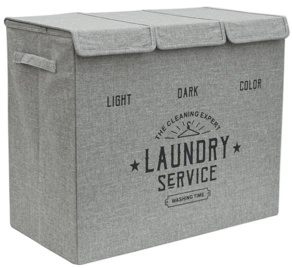 3 Fächer Wäschekorb Mit Deckel - 84L Wäschesammler Faltbar - 60x30x50 Wäschebox 1 3 Fächer Wäschekorb Mit Deckel - 84L Wäschesammler Faltbar - 60x30x50 Wäschebox